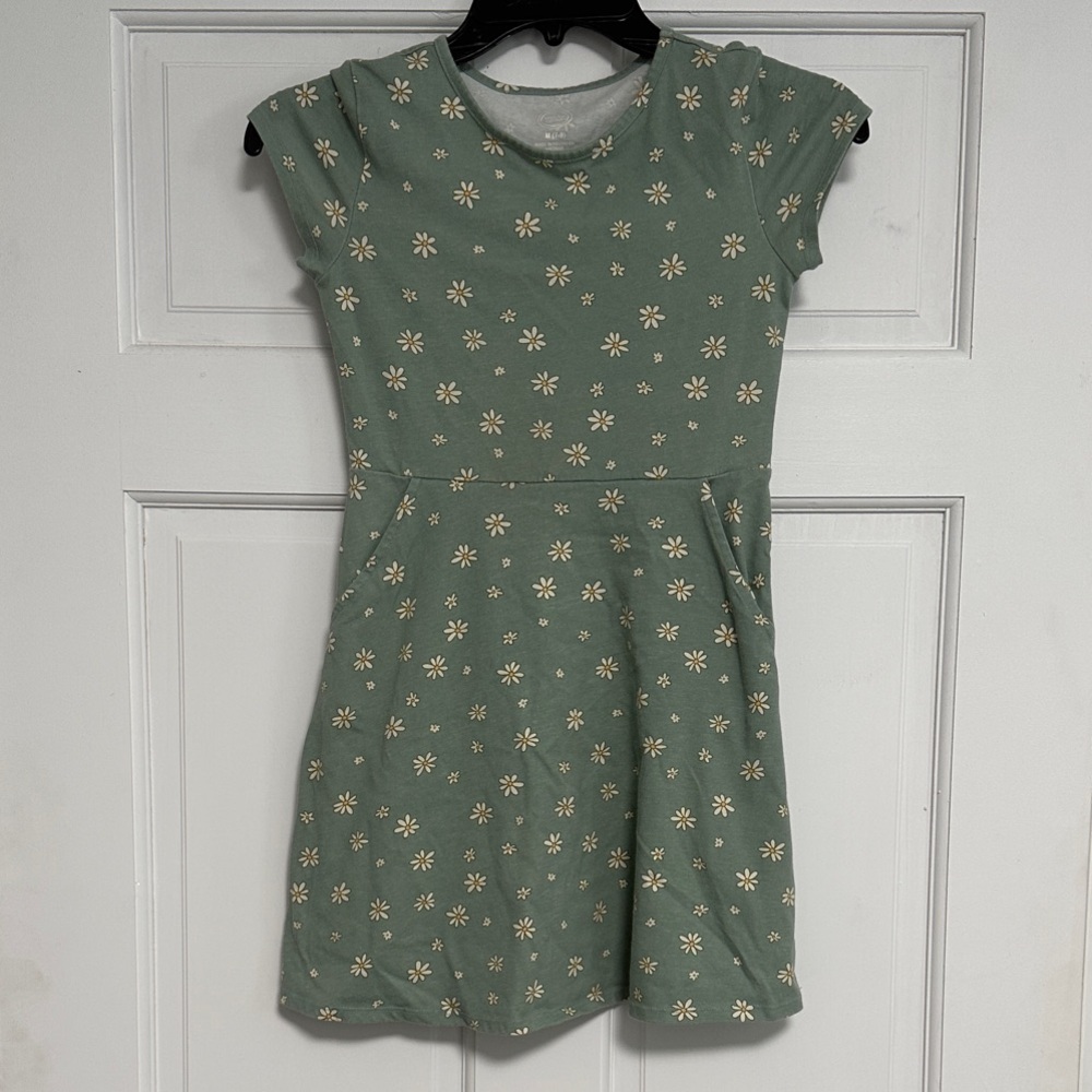 Wonder Nation Green Floral Girls Dress